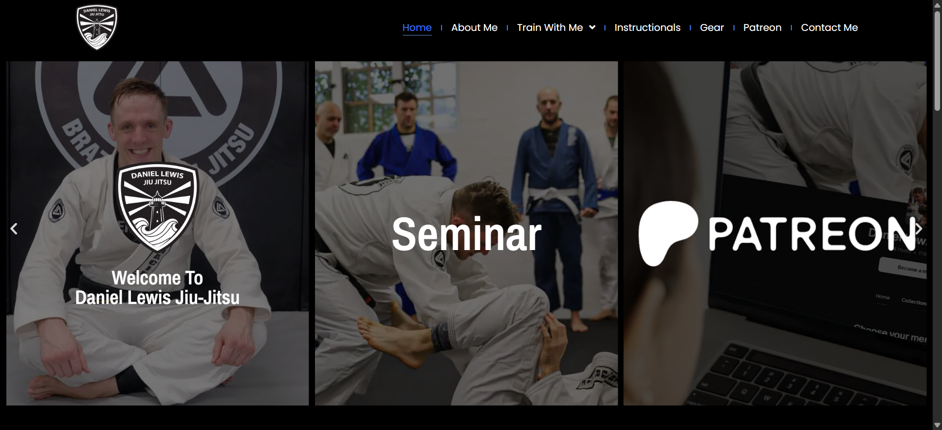 Daniel Lewis Jiu-Jitsu website preview