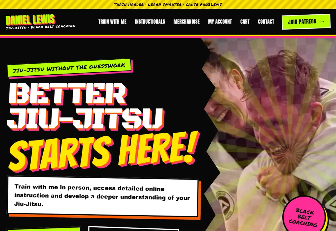 Daniel Lewis Jiu-Jitsu website preview