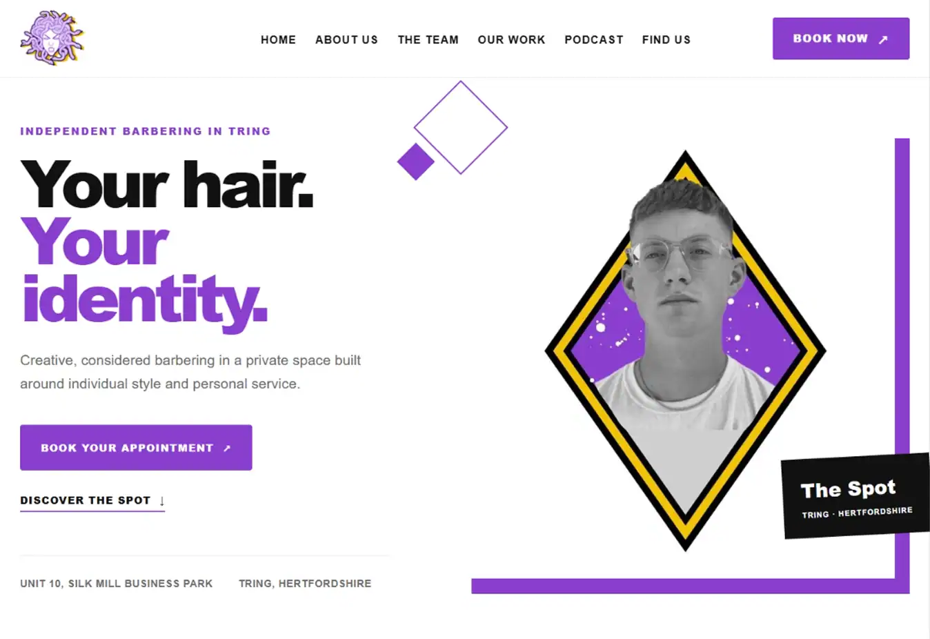 The Barber Envy website preview