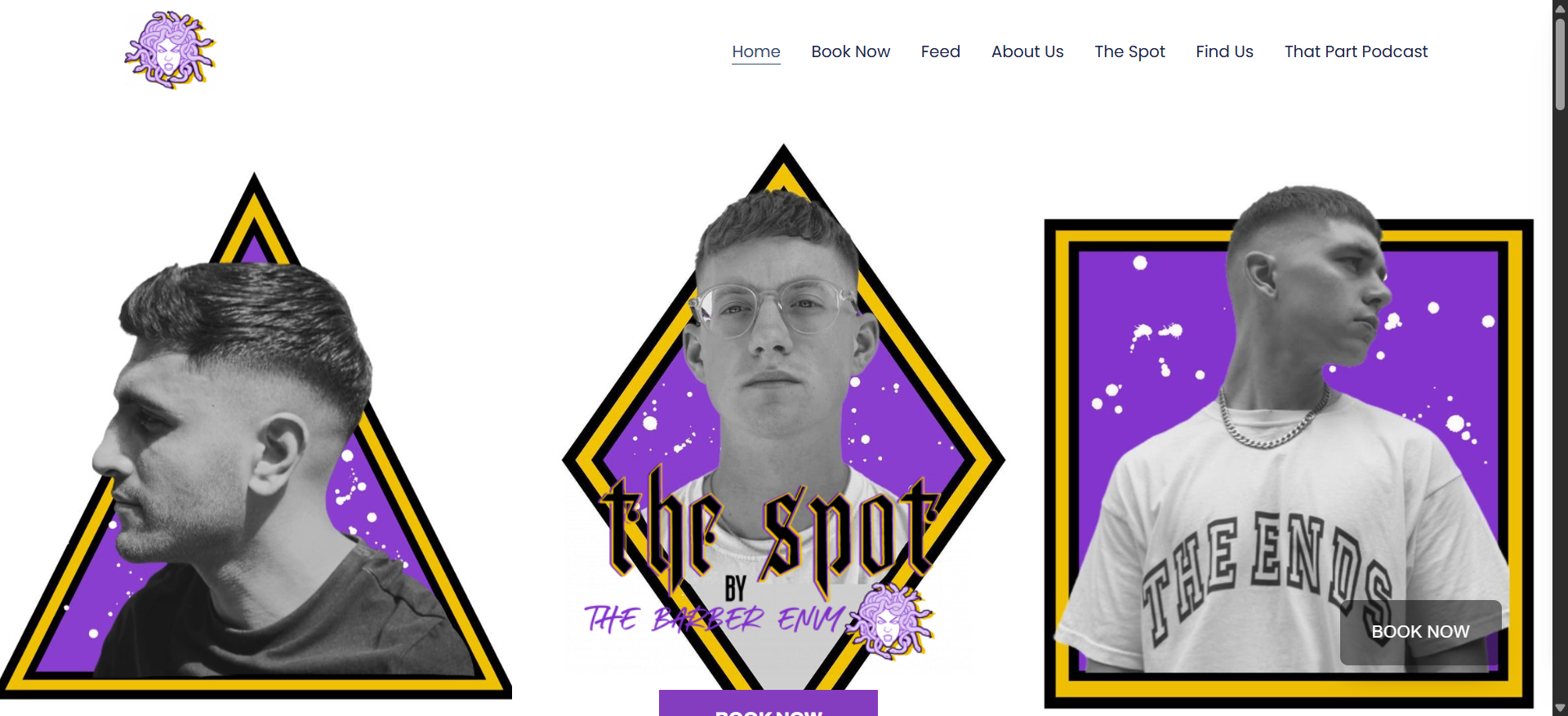 The Barber Envy website preview